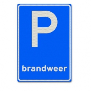 VERKEERSBORD E08J PARKEERGELEGENHEID BRANDWEER